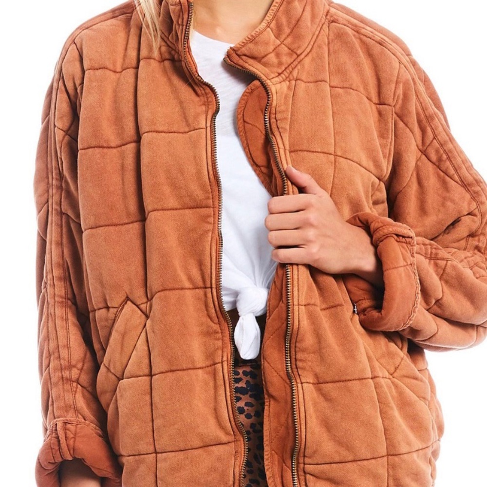 Free People Dolman Quilted Knit Jacket